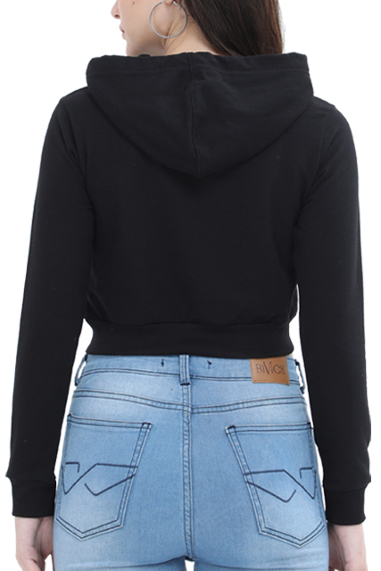 Chic Cropped Hoodie for Women - Trendy Comfort Redefined