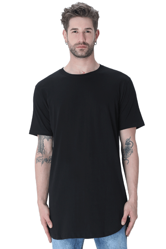 Elevate Your Wardrobe :Male Longline Curved T-Shirt